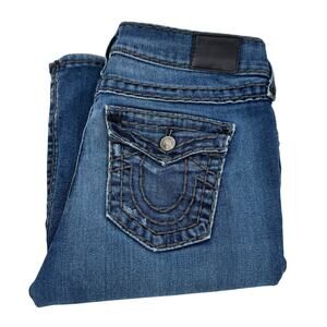 True Religion Jeans Womens 28 (30x33 ACTUAL) Becca Mid Rise Bootcut Super T